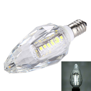 [220V] E14 lumière blanche de maïs de la lumière 3W, 40 LED cristal de SMD 2835 K5 + ampoule en céramique économiseuse d'énergie SH05WL513-20